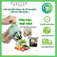 Máy Xay Cắt Hành Tỏi Ớt Đa Năng Tích Điện Dễ Dàng Vệ Sinh Tay Cầm Tiện Dụng