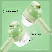Máy xay đa năng cầm tay 4in1, máy cắt thái hành tỏi ớt kèm chổi vệ sinh cọ rửa siêu tiện lợi dùng cho nhà bếp cerave