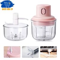 Máy Xay Đa Năng, Máy Xay Tỏi Ớt Mini Cầm Tay Sạc Pin Nhỏ Gọn Dung Tích 250ml