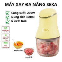 Máy Xay Đa Năng Mini 6 Lưỡi SEKA 300Ml SK 1396 Cối Thủy Tinh, Máy Xay Ăn Dặm Cho Bé, Xay Thịt Cháo, Sinh Tố, Tỏi Ớt