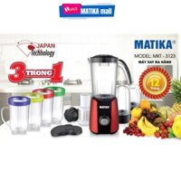 Máy xay đa năng,máy xay sinh tố Matika MTK-3123 xay ép chuyên dụng,bảo hành 12 tháng