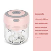Máy Xay Điện / Máy Xay Tỏi - Máy Xay Lớn 3.5 Inch Để Mài Khô Tươi Thảo Dược Và Gia Vị Có Buồng Trong Suốt, Máy Xay Thảo Dược Sạc USB Di Động Màu Hồng