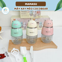 Máy Xay Đồ Ăn Dặm CocoBear Hình Mèo 8 lưỡi dao Cho Bé Máy Xay Thịt Máy Xay Mini Dung Tích 0,3 Lít Bảo Hành 18 Tháng