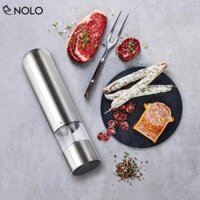Máy Xay Đường Tiêu Muối Pepper Grinder Model FG05 Có Thể Tăng Giảm Độ Nhuyễn Dùng 4 Viên Pin AA Vỏ Hợp Kim