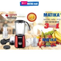 Máy xay ép đa năng,máy xay sinh tố Matika MTK-3121 đa năng,xay nhanh,bảo hành 12 tháng