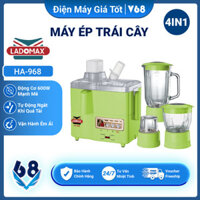 Máy Xay Ép Trái Cây Đa Năng Ladomax HA-968 Công Suất 650W, 3 Cối Thủy Tinh, An Toàn Bảo Hành 12 Tháng - V68