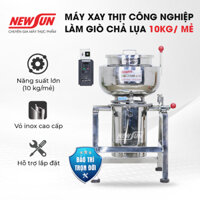 Máy xay giò chả 10kg/mẻ NEWSUN, máy xay an toàn, chất liệu inox cao cấp + Quà tặng phụ kiện