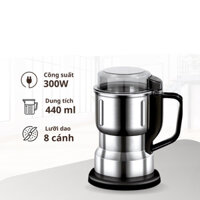 Máy Xay Hạt Khô Ngũ Cốc Gia Vị  8 Lưỡi Công Suất 300W