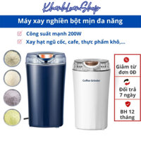 Máy xay hạt máy nghiền mini cầm tay đa năng, xay bột khô, đậu nành, hạt ngũ cốc, cafe siêu mịn 200W