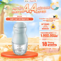 Máy Xay Mini Cầm Tay Bear 8 Lưỡi Xay Máy Xay Ăn Dặm Máy Xay Tỏi Ớt 0,3L Cối Thủy Tinh Xay Đồ Nóng Đa Năng GR-B03V8