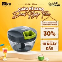 Máy Xay Mini Cầm Tay OLIVO MPC400A, Máy Xay Thực Phẩm Đa Năng Kéo Dây, Lưỡi Dao Inox Sắc Bén
