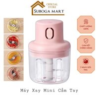 Máy xay Mini cầm tay tích điện, máy xay đồ ăn dặm cho bé nhỏ gọn, siêu tiện lợi, xinh xắn dễ sử dụng xay tỏi ớt rau củ