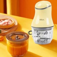 Máy Xay Mini Đa Năng 6 Lưỡi SEKA SK 1396 Cối thủy tinh, Máy xay ăn dặm cho bé, xay thịt cháo sinh tố tỏi ớt