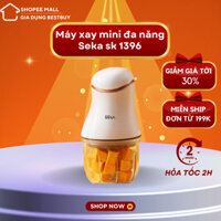 Máy xay mini đa năng 6 lưỡi seka sk 1396 cối thủy tinh, máy xay ăn dặm cho bé, xay thịt cháo sinh tố tỏi ớt