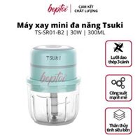 Máy xay mini đa năng thủy tinh Tsuki TS-RS, dung tích 300ml, lưỡi dao thép không gỉ - Hàng chính hãng - TSUKI-TS-SR01