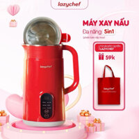 Máy xay nấu đa năng 5 in 1 LazyChef - Máy làm sữa hạt, máy đa năng làm sữa đậu nành,nấu cháo chậm 800ml - Chính hãng