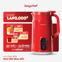 Máy Xay Nấu Đa Năng 5 In 1 Lazychef - Máy Làm Sữa Hạt, Máy Đa Năng Làm Sữa Đậu Nành,Nấu Cháo Chậm 800ml - Hàng Chính Hãng