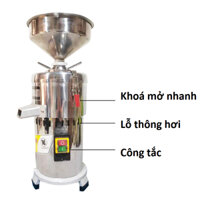Máy xay nghiền gạo ngâm thành bột dẻo làm bánh năng suất 30kg/h động cơ 1100W dây đồng 100% tặng kèm 1 bộ đá
