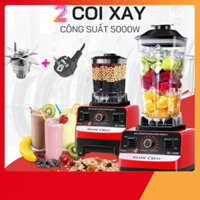 Máy xay nước ép công nghiệp KAW SILVER CREST SC-1589 2 cối đazinăng năng suất 4500W, máy nghiền hoa quả đá, rau, thịt, c