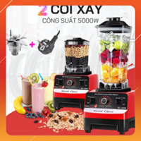 Máy xay nước ép công nghiệp KAW SILVER CREST SC-1589 2 cối đazinăng năng suất 4500W, máy nghiền hoa quả đá, rau, thịt, c