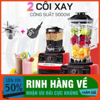 Máy xay nước ép công nghiệp KAW SILVER CREST SC-1589 2 cối đazinăng năng suất 4500W, máy nghiền hoa quả đá, rau, thịt, c