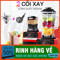 Máy xay nước ép công nghiệp KAW SILVER CREST SC-1589 2 cối đazinăng năng suất 4500W, máy nghiền hoa quả đá, rau, thịt, c