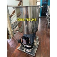 Máy xay rau má , xay cháo , nồi Inox 25cm x25cm, 4 lưỡi dao sắc bén