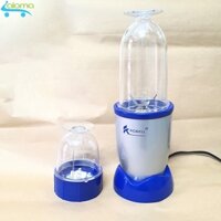 Máy xay sinh tố 2 cốc Krobell KBE-2166C xay cháo gừng tỏi đế kim loại, lưỡi inox