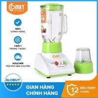 Máy xay sinh tố 2 cối thủy tinh chống trầy chịu lực Comet CM9986 (Xanh) HÀNG CTY BH 1 ĐỔI 1