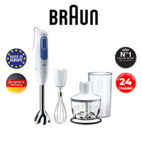 Máy Xay Sinh Tố Cầm Tay Braun MQ3035 Sauce 700W - Trắng Xanh - Hàng Chính Hãng