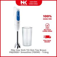 Máy Xay Sinh Tố Cầm Tay Braun MQ3000 Smoothie 700W - Trắng Xanh - Hàng Chính Hãng