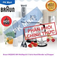 Máy xay sinh tố cầm tay cao cấp Braun MQ5045 (Trắng) - Hàng chính hãng (Bảo hành 2 năm chính hãng Braun)