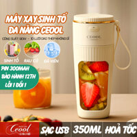 Máy Xay Sinh Tố Cầm Tay Ceool 10 Lưỡi Dung Tích 350ml Xay Nhuyễn Hoa Quả, Máy Xay Đa Năng Công Suất Lớn Xay Đá Dễ Dàng