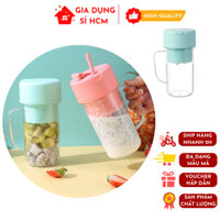 Máy Xay Sinh Tô Cầm Tay Dạng Cốc Mini Sạc Điện Đa Năng 6 Lưỡi, Pin Sạc Tự Động Ngắt Khi Quá Nhiệt