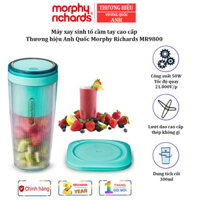 Máy xay sinh tố cầm tay Morphy Richards MR9800 Công suất 50W1A 7,4V Dung Lượng pin 1400mAh - Hàng chính hãng - màu xanh nhạt