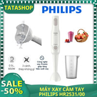 Máy xay sinh tố cầm tay Philips HR2531/00, Tặng cối xay, xay nhanh, hiệu quả chỉ cần nhấn nút, dễ dàng thao tác, BH 1N