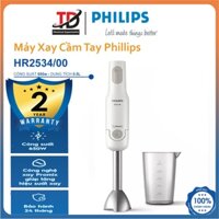 Máy Xay Sinh Tố Cầm Tay Philips Promix HR2534/00, 650W Thanh Kim Loại, Bảo Hành Chính Hãng 2 Năm