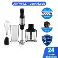 Máy Xay Sinh Tố Cầm Tay LocknLock Speed Hand Blender EJM559BLK 1000W, Hàng Chính Hãng - JoyMall