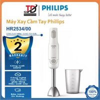 Máy Xay Sinh Tố Cầm Tay Philips Promix HR2534, 650W Thanh Kim Loại, Hàng Chính Hãng