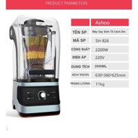 Máy Xay Sinh Tố Chống Ồn ASHOO SH-826, Máy xay sinh tố chống ồn chuyên dùng cho quán cà phê, Máy xay sinh tố công nghệp