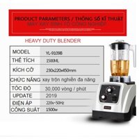 Máy xay sinh tố công nghiệp Maxidea 1500W 3 cối chuyên dụng cho quán cà phê trà sữa