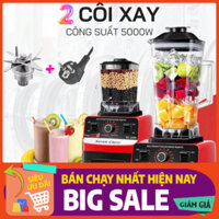 Máy xay sinh tố công nghiệp KAW SILVER CREST SC-1589 2 cối đa tính năng công suất 4500W, máy nghiền ngũ cốc đá, rau, thị