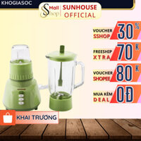 Máy xay sinh tố đa năng 350W Sunhouse, Chính hãng, 2 cối xay thủy tinh chịu lực SHD5112 - SSHOP