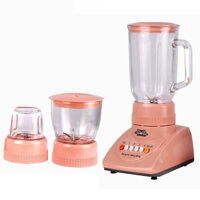 Máy xay sinh tố đa năng 420W Ladomax HA-9166-3 thiết kế 3 cối thủy tinh, động cơ đồng 100 không lo hư hỏng khi quá tải - Hàng chính hãng - Màu cam