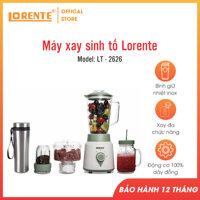 Máy xay sinh tố đa năng kèm bình giữ nhiệt Lorente LT-2626 màu trắng xanh - Hàng chính hãng