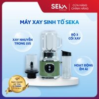 Máy Xay Sinh Tố Đa Năng SEKA 3 Cối Dung Tích 0.6L Kèm Ống Hút Chuyên Xay Nhuyễn Động Cơ Mạnh