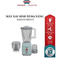 Máy xay sinh tố đa năng Baretti BRD525, bộ 3 cối xay , lưỡi dao inox sắc bén, Bảo hành chính hãng Sunhouse