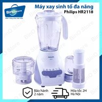 Máy xay sinh tố đa năng Philips HR2118 (Trắng) - Hàng nhập khẩu