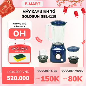 Máy xay sinh tố Goldsun công suất 400W, 3 cối nhựa GBL4115