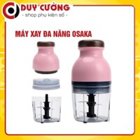 Máy xay sinh tố, hoa quả, thịt, xay đá 2 lưỡi OSAKA:SIÊU BỀN Cối làm bằng chất liệu nhựa có sức chịu va đập cao